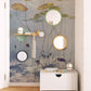 Wallpaper mural with a water lily in a pool, perfect for the decoration of a hallway