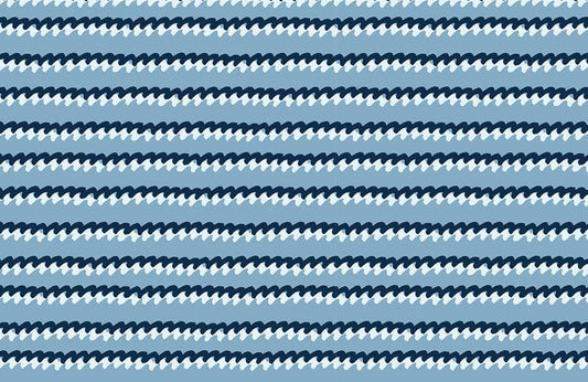 Wallpaper mural with a blue wave pattern, perfect for use as home decor