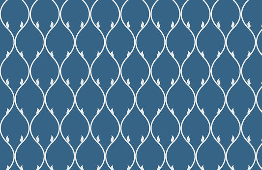 Wavy Lines Blue Wallpaper Mural Decor