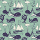 Whale and Navigation Ocean Animal Custom Wallpaper Art Design