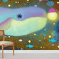 Colorful Whale Lamp Wallpaper Mural