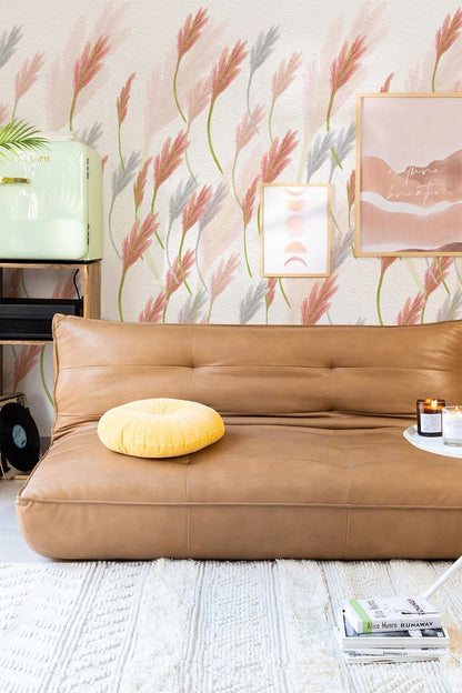Wheat Print Plant Pattern Wallpaper Art Decor