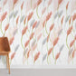 Wheat Print Leaf Pattern Wallpaper Home Interior