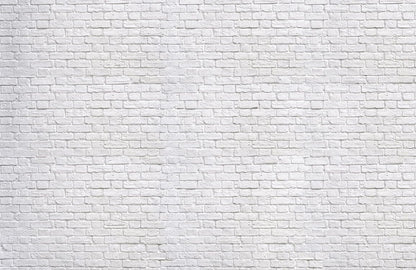 Modern White Brick Texture Mural Wallpaper