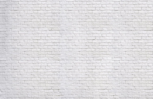 Modern White Brick Texture Mural Wallpaper