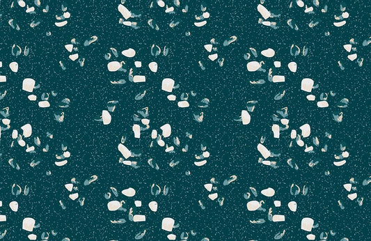 Wallpaper Mural with a White Chip Marble Pattern
