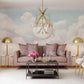 White Clouds Wallpaper Mural Home Interior Decor