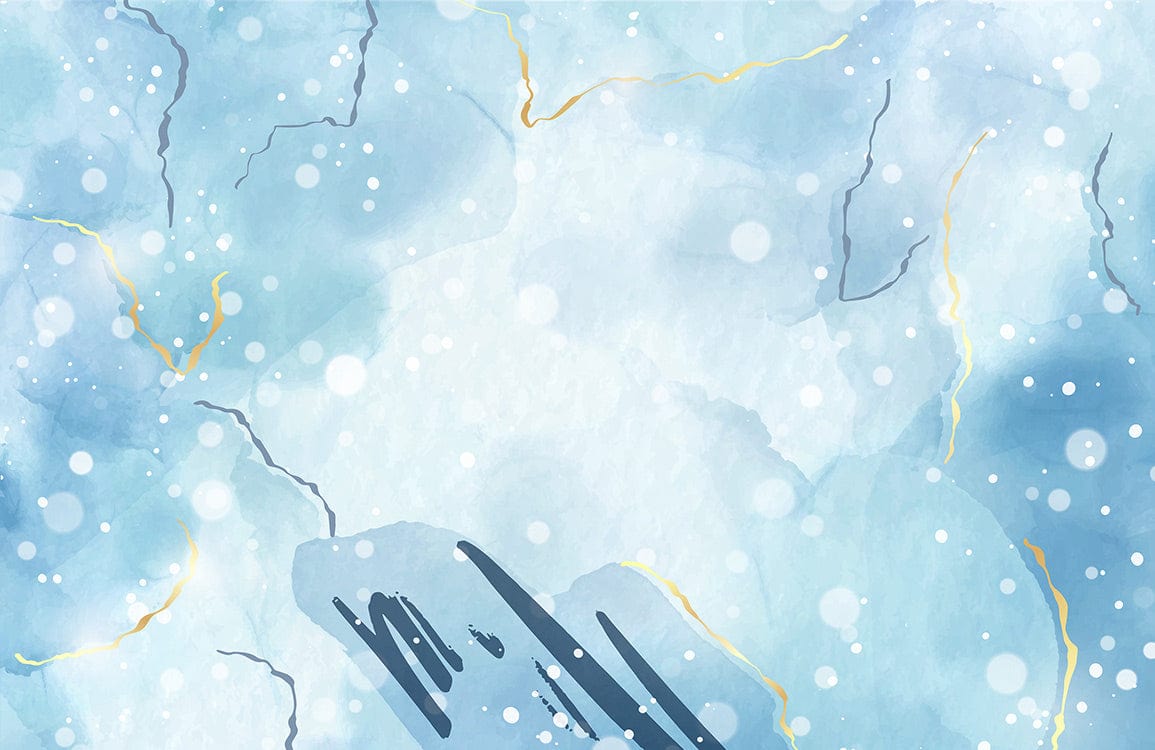 Abstract Blue Watercolor Marble Mural Wallpaper
