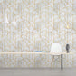 Elegant Gold Arch Geometric Mural Wallpaper in office