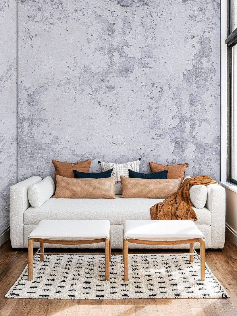 white grunge wall mural living room decoration