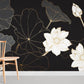 White Lotus Flower Wall Mural Room