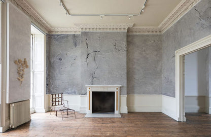 industrial wallpaper mural hallway design