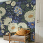 White Paisley Wall Mural for Use as Decoration in the Hallway