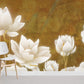 Gilt Lotus Flower Custom Wallpaper Room Decoration Idea