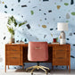 Home Office Wallpaper Mural Featuring a Mini Chips and Marble Pattern