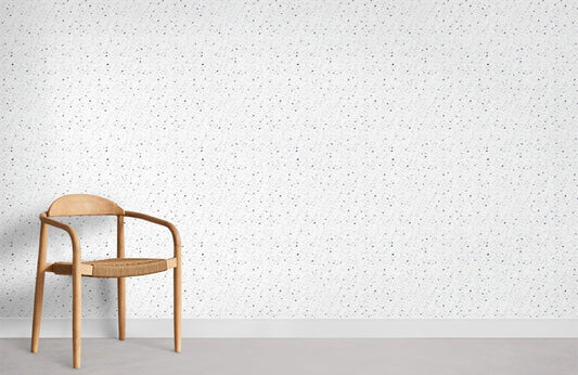 Wallpaper mural with a white terrazzo pattern for use as home decor