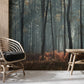 wallpaer lounge with a view of the forest trees