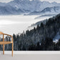 Mountain in Winter Landscape Wallpaper For Home Decor
