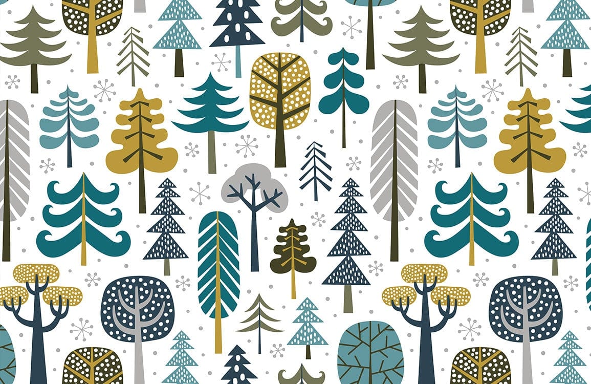 Winter Snowy Woods Wallpaper Home Decor