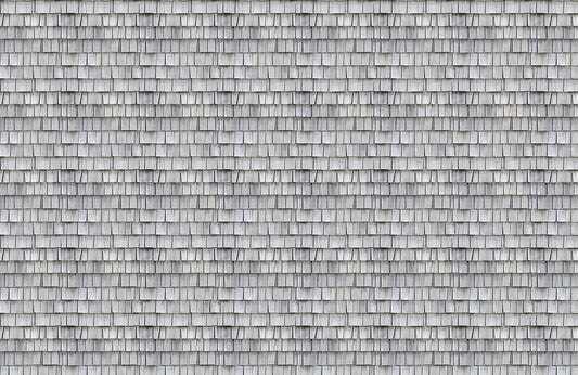 Modern Grey Shingle Textured Mural Wallpaper