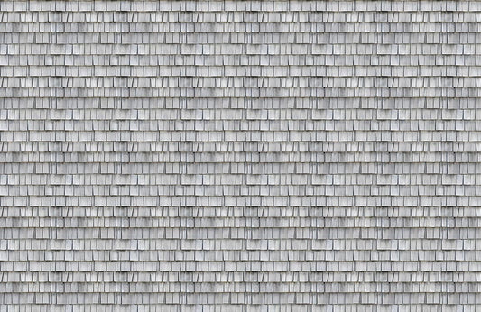 Modern Grey Shingle Textured Mural Wallpaper