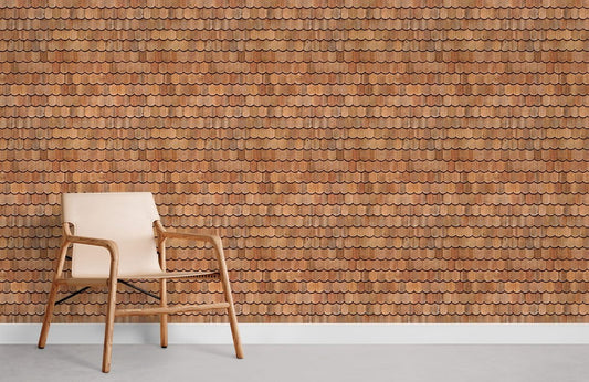 Warm Rustic Brick Pattern Mural Wallpaper