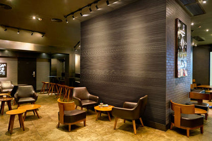 Modern Brown Wood Texture Mural Wallpaper in lounge