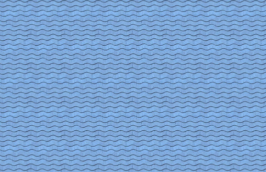 Modern Blue Geometric Wave Mural Wallpaper