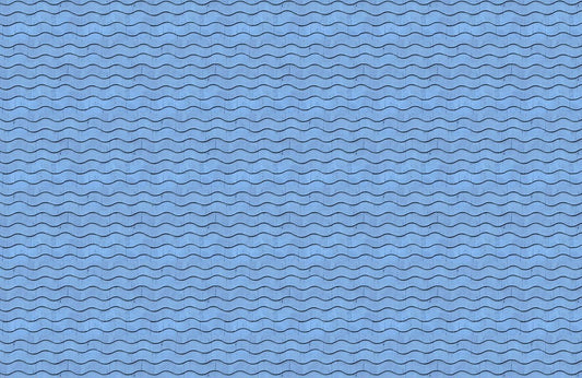 Modern Blue Geometric Wave Mural Wallpaper