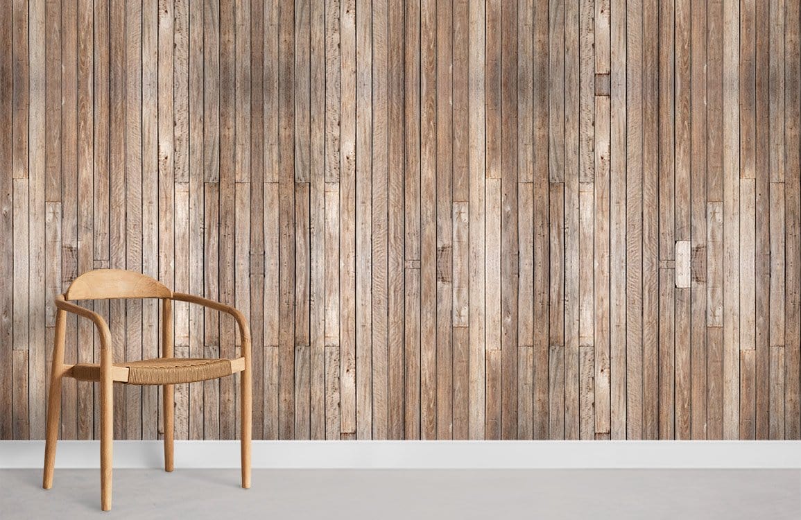 Rustic Reclaimed Wood Plank Wallpaper Mural