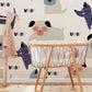 Decorate your nursery with this adorable Cartoon Dog Wallpaper Mural.
