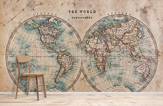 Vintage World Map Wall Mural Wall Mural