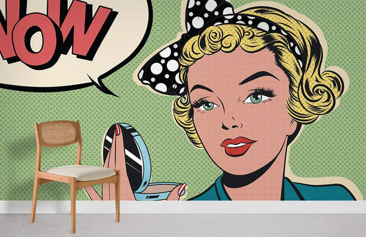 Retro Pop Art Beauty Mural Wallpaper