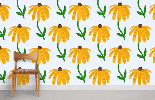 Yellow Flower Fresh Wallpaper for Home
