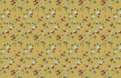 Vintage Botanical Floral Print Mural Wallpaper