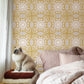 Gold White Geometric Luxury Mural Wallpaper