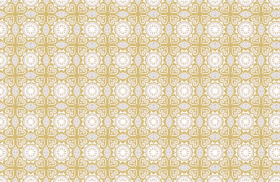 Gold White Geometric Luxury Mural Wallpaper