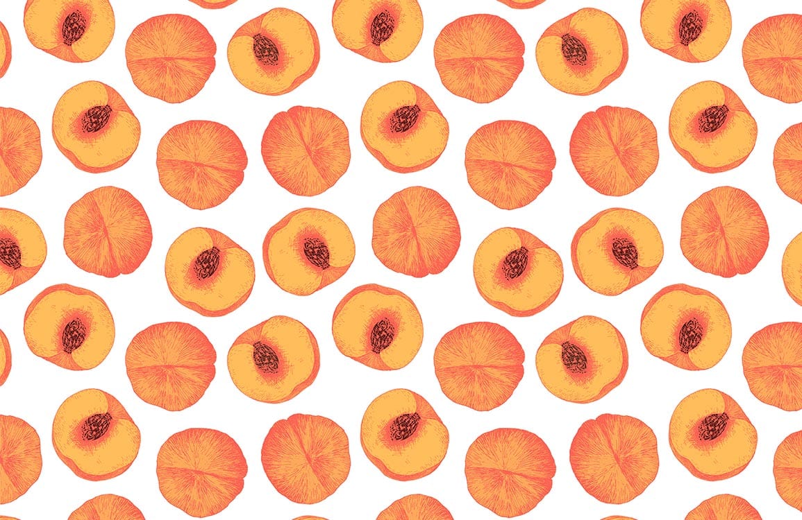 orange juicy peach wallpaper mural