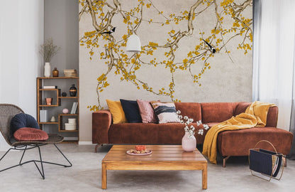 plum blossom wallpaper mural room decoration idea