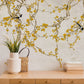 yellow plum wallpaper mural living room decor