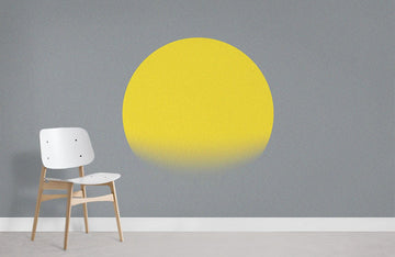 Abstract Yellow Sun Dot Mural Wallpaper
